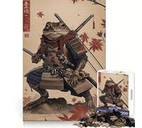 Puzzle Samurai Frog 1000 pièces pour Adolescents Jeu de réflexion et de création Collective Objet de Collection aux découpes nettes (50x75cm)
