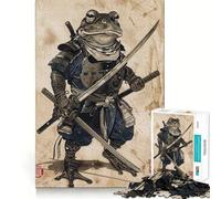Puzzle Samurai Frog 1000 pièces pour Adultes Développement de la mémoire, Loisirs Doux, Design d'assemblage, Collection Artistique (50x75cm)