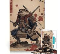 Puzzle Samurai Frog 1000 pièces pour Adultes Développement de la mémoire Loisirs Doux Design d'assemblage Collection Artistique (38x26cm)