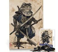 Puzzle Samurai Frog 1000 pièces pour Adultes Développement de la mémoire, Loisirs Doux, Design d'assemblage, Collection Artistique (50x75cm)