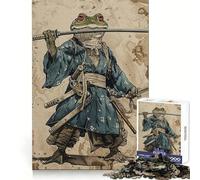 Puzzle Samurai Frog 1000 pièces pour Adultes, Jeu de logique Fine, Loisirs, Bords Nets, Objet de Collection (38x26cm)