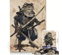 Puzzle Samurai Frog 1000 pièces pour Adultes Stimule la mémoire, soulage l'anxiété, Bords précis, Surprise de Noël (38x52cm)