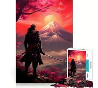 Puzzle Samurai Fuji Difficile pour Adultes 1000 Pièces Jeu Intellectuel Temps de Détente Qualité Cadeau Exquis (38x26cm)