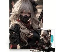 Puzzle Samurai Girl 1000 pièces pour Adultes Renforce la mémoire, soulage Le Stress, qualité supérieure, Cadeau d'anniversaire (38x26cm)
