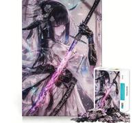 Puzzle Samurai Girl 1000 pièces pour Adultes Stimulation de la mémoire et réduction de l'anxiété Cadeau Artistique à Assembler (38x52cm)