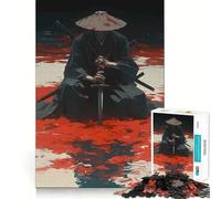 Puzzle Samurai in Blood 1000 pièces pour Adolescents, Jeu de logique Pure, détente et découpe Nette, pièce d'art (38x26cm)