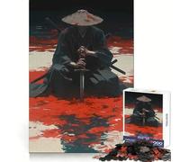 Puzzle Samurai in Blood 1000 pièces pour Adultes Stimulation de la mémoire et réduction de l'anxiété Cadeau Artistique à Assembler (38x52cm)