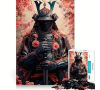 Puzzle Samurai in Bloom 1000 pièces pour Adolescents, Jeu de logique Solide, Moment Serein, Bords Nets, Cadeau créatif (50x75cm)