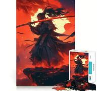 Puzzle Samurai in Flames 1000 pièces pour Adultes Renforce la mémoire, apaise l'esprit, qualité supérieure, Surprise chaleureuse (38x52cm)