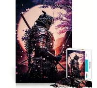 Puzzle Samurai Japan Neon Cherry 1000 pièces pour Adolescents Jeu de logique et de réflexion Découpe précise (38x26cm)