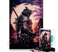 Puzzle Samurai Japan Neon Cherry Hard pour Adultes, 1000 pièces, 50x75cm, Motif Cerise néon, idéal pour Un Moment de détente Un Cadeau Classique et apaisant