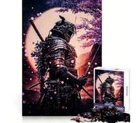 Puzzle Samurai Japan Neon Cherry Hard pour Adultes, 1000 pièces, 50x75cm, Motif Cerise néon, idéal pour Un Moment de détente Un Cadeau Classique et apaisant