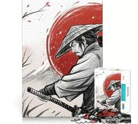Puzzle Samurai Katana Sun 1000 pièces pour Adolescents, Jeu Mental Anti-Stress, découpe Premium, Cadeau Exquis (50x75cm)