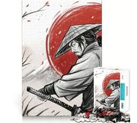 Puzzle Samurai Katana Sun pour Adolescents, 1000 pièces, défi Mental, Jeu Relaxant et Amusant, découpe précise, Cadeau Festif (38x52cm)