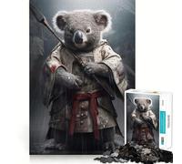 Puzzle Samurai Koala 1000 pièces pour Adultes, Jeu de logique Fine, Loisirs, Bords Nets, Objet de Collection (38x26cm)