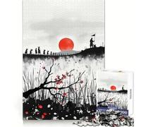 Puzzle Samurai March à l'encre, 1000 pièces, pour Adolescents Un défi intellectuel Stimulant, Amusant et Relaxant, avec Une découpe précise, idéal comme Cadeau Festif (50x75cm)