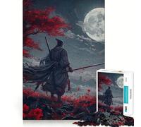Puzzle Samurai Moon Japan 1000 pièces pour Adolescents renforce la mémoire, Divertissement paisible, Bords de qualité, (38x26cm)