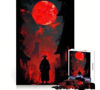 Puzzle Samurai Moon Japan 1000 pièces pour Adultes, Jouet Intelligent et Amusant, décoration Murale aux Bords Lisses (38x52cm)
