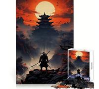 Puzzle Samurai Moon Japan pour Adultes, 1000 pièces, Jeu de réflexion, Loisir Calme, à Assembler, Cadeau de Vacances (50x75cm)