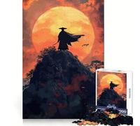 Puzzle Samurai Mountain Fuji pour Adolescents, 1000 pièces, Version améliorée, apaisant et Amusant, décoration Murale aux découpes nettes (38x26cm)