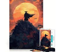 Puzzle Samurai Mountain Fuji pour Adolescents, 1000 pièces, Version améliorée, apaisant et Amusant, décoration Murale aux découpes nettes (38x26cm)
