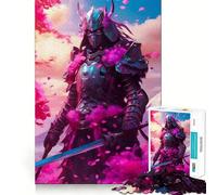 Puzzle Samurai Neon 1000 pièces pour Adultes Stimule la mémoire Jeu de société Bords Nets Cadeau élégant (50x75cm)