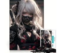 Puzzle Samurai Ninja 1000 pièces pour Adolescents, Jeu de logique Solide, Moments en Famille, Bords Nets, Surprise chaleureuse (38x52cm)