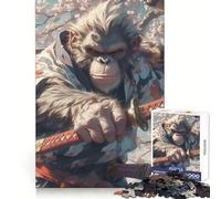 Puzzle Samurai Orangutan Resolve 1000 pièces pour Adultes, Jeu intellectuel, Divertissement apaisant, découpe précise, Cadeau de Noël (38x52cm)