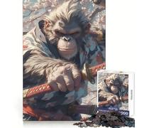Puzzle Samurai Orangutan Resolve pour Adultes, 1000 pièces, Jeu de réflexion, Jouet Anti-anxiété, Objet de Collection aux découpes soignées (50x75cm)