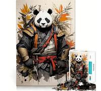 Puzzle Samurai Panda 1000 pièces pour Adultes et Adolescents Se Souvenir, Construire Lentement, apprécier, découpe précise, œuvre d'art à Collectionner (38x26cm)