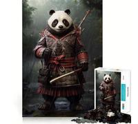Puzzle Samurai Panda 1000 pièces pour Adultes Stimule la mémoire, soulage l'anxiété, Bords précis, Surprise de Noël (38x52cm)