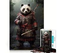 Puzzle Samurai Panda Difficile pour Adultes 1000 Pièces Découpe Lisse et Découpe Parfaite Cadeau Classique (50x75cm)