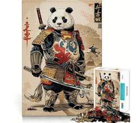Puzzle Samurai Panda pour Adolescents, 1000 pièces, Jeu de réflexion, Design ludique et Assemblage, Cadeau de qualité (50x75cm)