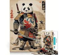 Puzzle Samurai Panda pour Adultes, 1000 pièces, améliore la mémoire, détend l'esprit, pièce de Collection Sharp Edge (38x52cm)