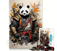 Puzzle Samurai Panda pour Adultes, 1000 pièces, renforce la mémoire, Divertissement Occasionnel, qualité supérieure, Cadeau élégant (50x75cm)