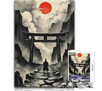 Puzzle Samurai Path to The Red Sun de 1000 pièces pour Adolescents - Jeu éducatif pour développer Leurs compétences pour Les Occasions spéciales - Dimensions:38x52cm