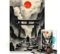 Puzzle Samurai Path to The Red Sun pour Adolescents, 1000 pièces, Jouet Anti-Stress Smart Reason, Bords tranchants, Cadeau d'anniversaire (38x52cm)