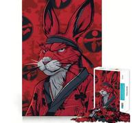 Puzzle Samurai Rabbit 1000 pièces pour Adolescents, Jeu de logique Solide, Moments en Famille, Bords Nets, Surprise chaleureuse (38x52cm)