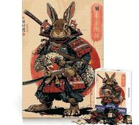 Puzzle Samurai Rabbit 1000 pièces pour Adultes Développement de la mémoire, Loisirs Doux, Design d'assemblage, Collection Artistique (38x26cm)