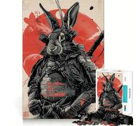 Puzzle Samurai Rabbit 1000 pièces pour Adultes Développement de la mémoire, Loisirs Doux, Design d'assemblage, Collection Artistique (50x75cm)