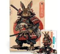 Puzzle Samurai Rabbit 1000 pièces pour Adultes Développement de la mémoire, Loisirs Doux, Design d'assemblage, Collection Artistique (38x26cm)