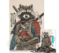 Puzzle Samurai Raccoon 1000 pièces pour Adolescents, Jeu de logique et de logique, Passe-Temps Calme, Bords Lisses, Cadeau de qualité supérieure (38x26cm)