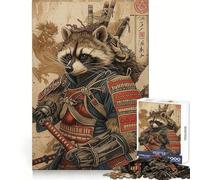 Puzzle Samurai Raccoon 1000 pièces pour Adultes, Jeu de réflexion, activité à la Maison, découpe Lisse, Surprise de Noël (38x52cm)