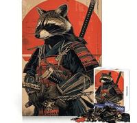 Puzzle Samurai Raccoon pour Adolescents, 1000 pièces, stimule la mémoire, Moments de sérénité, Cadeau d'anniversaire de qualité supérieure (38x52cm)