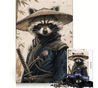Puzzle Samurai Raton Laveur 1000 Pièces pour Adolescents Renforce la mémoire Paisible et Amusant Qualité supérieure (50x75cm)