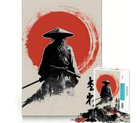 Puzzle Samurai Red Moon (50x75cm) Niveau Difficile Jeu de logique et d'adresse pour Adultes 1000 pièces Idéal pour Jouer en Famille Pièce de Collection