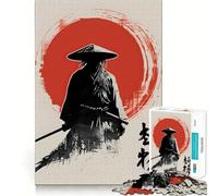 Puzzle Samurai Red Moon pour Adultes, 1000 pièces, renforce la mémoire, Divertissement Occasionnel, qualité supérieure, Cadeau élégant (38x52cm)