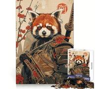 Puzzle Samurai Red Panda 1000 pièces pour Adolescents Améliore la mémoire Détente et créativité Bords précis Cadeau élégant (50x75cm)