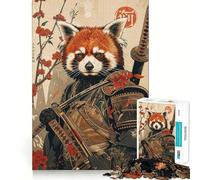 Puzzle Samurai Red Panda 1000 pièces pour Adolescents Améliore la mémoire Détente et créativité Bords précis Cadeau élégant (50x75cm)