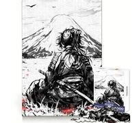 Puzzle Samurai Ronin à l'encre Noire, 1000 pièces, pour Adultes Un Jeu de logique Fine, Relaxant et Amusant, aux Bords Nets, Un (38x52cm)